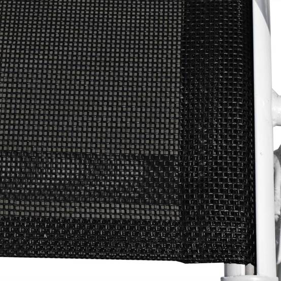 Vidaxl - Lot de 6 chaises de jardin empilables - vidaXL - Métal - Noir - Image 3