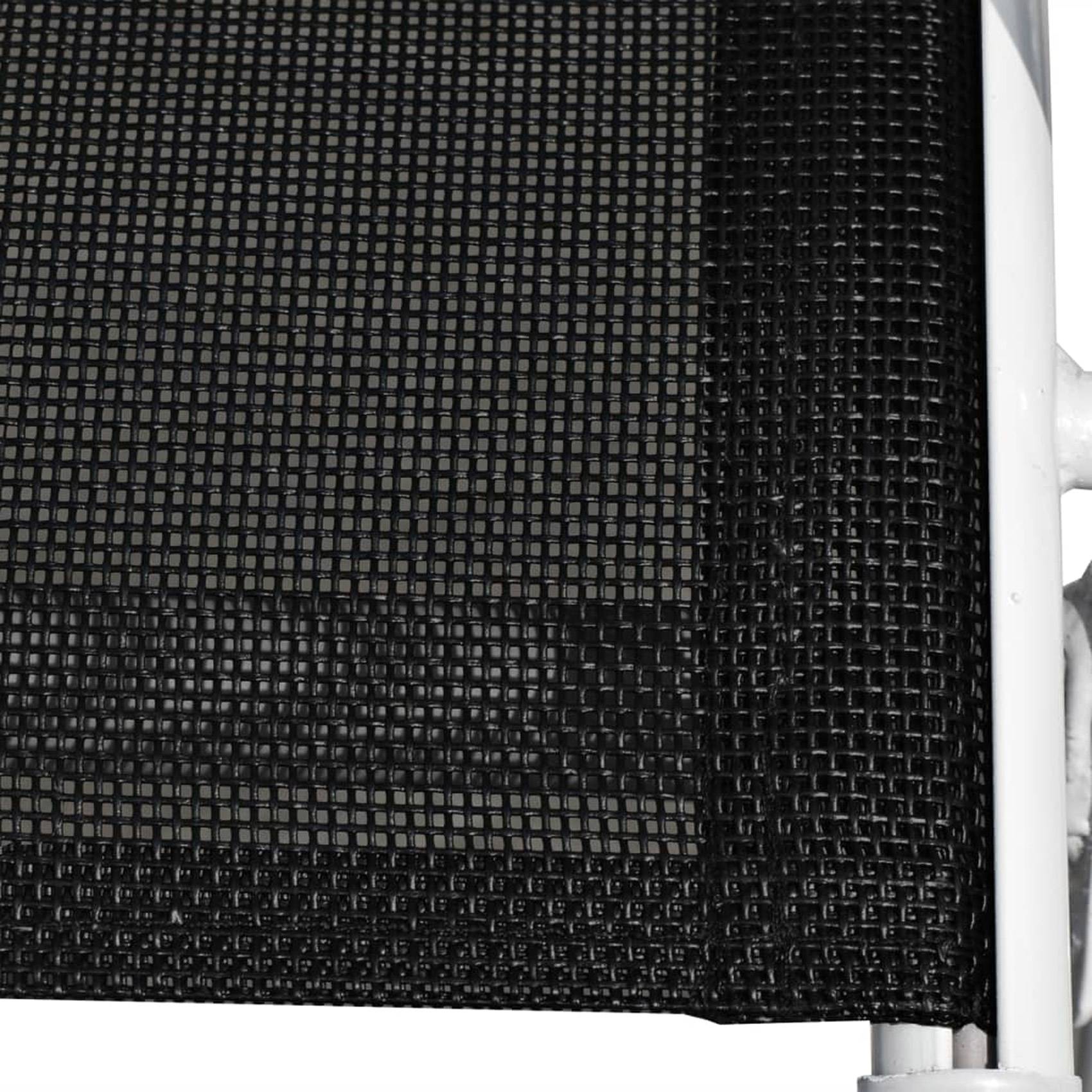Vidaxl - Lot de 6 chaises de jardin empilables - vidaXL - Métal - Noir - Image 3