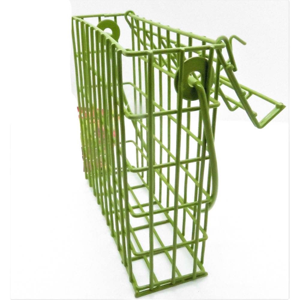 Support pour pain de graisse en métal vert pour oiseaux - Image 2