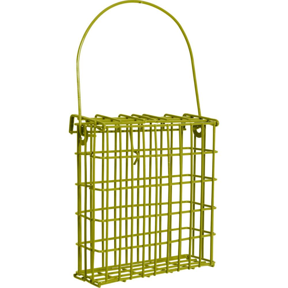 Support pour pain de graisse en métal vert pour oiseaux - Image 1