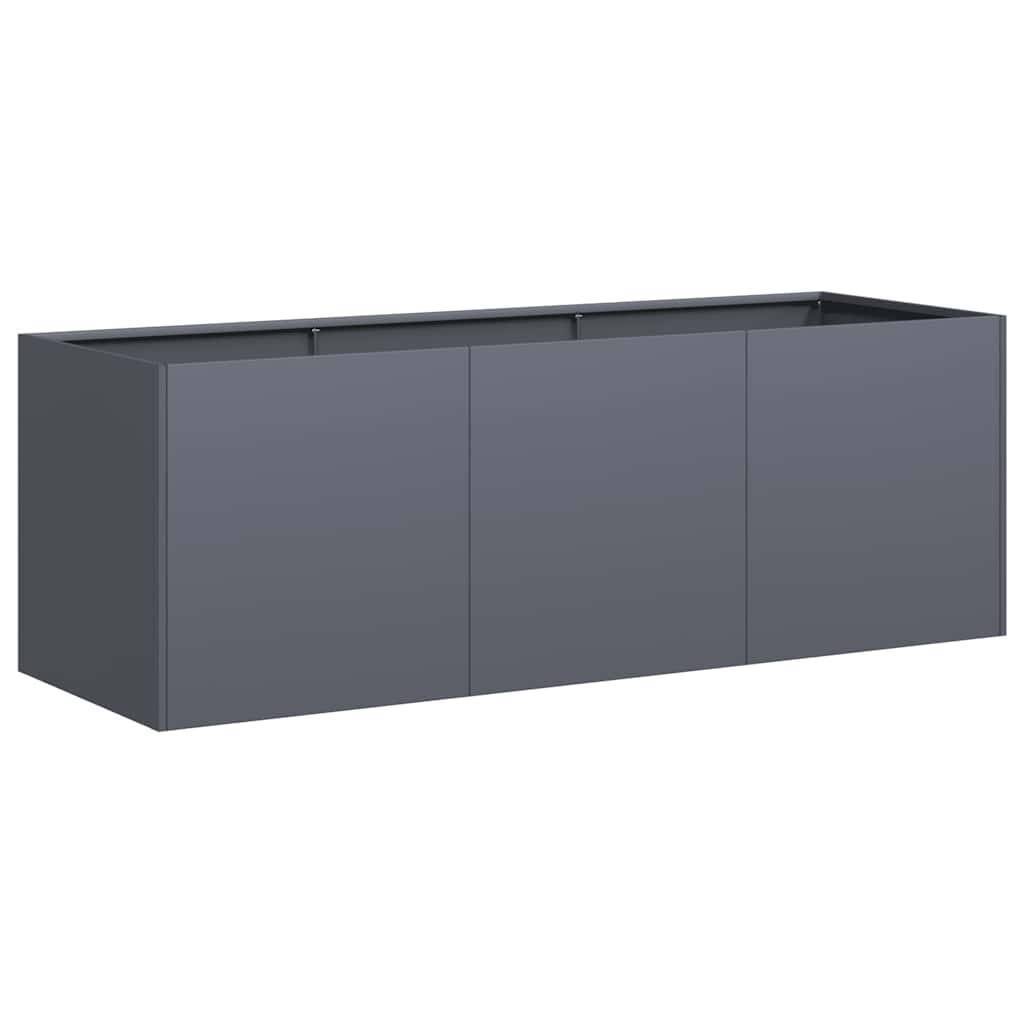 Jardinière - Bac à Fleurs - Pot De Fleurs anthracite 120x40x40 cm acier laminé à froid - Image 1