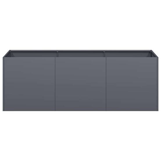 Jardinière - Bac à Fleurs - Pot De Fleurs anthracite 120x40x40 cm acier laminé à froid - Image 4