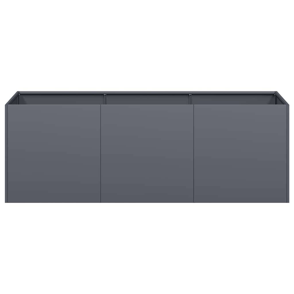 Jardinière - Bac à Fleurs - Pot De Fleurs anthracite 120x40x40 cm acier laminé à froid - Image 4