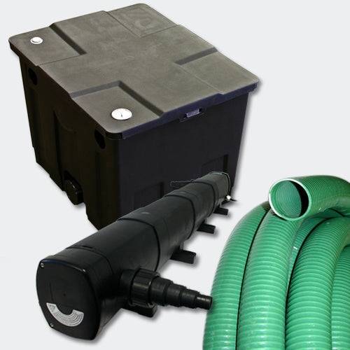Helloshop26 - Kit de Filtration de Bassin 12000l Stérilisateur UVC 72 Watts 5m Tuyau
