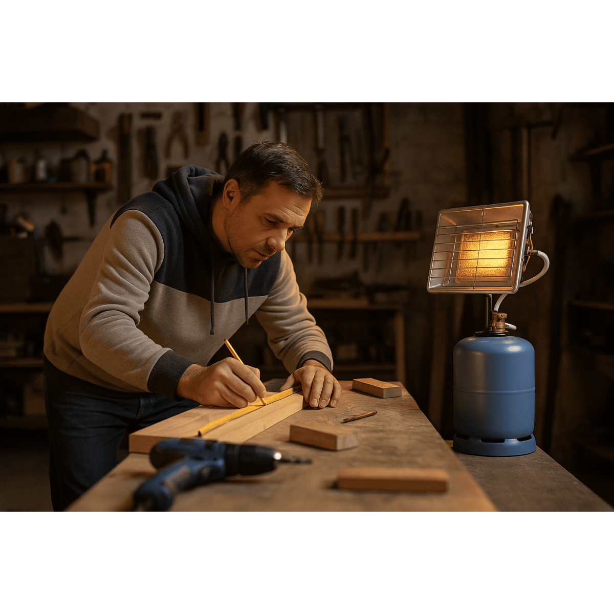 Chauffage à gaz Radiant au gaz 4500W Exterieur Avec détendeur gaz réglable Butane/Propane - Imagen 9