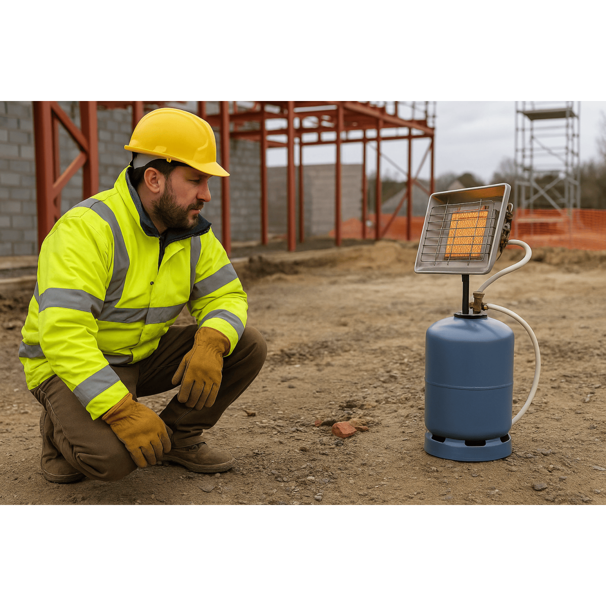 Chauffage à gaz Radiant au gaz 4500W Exterieur Avec détendeur gaz réglable Butane/Propane - Imagen 6