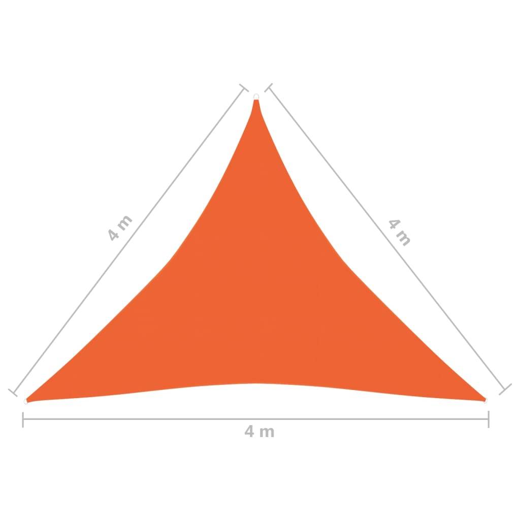 Helloshop26 - Voile toile d'ombrage parasol 160 g/m² PEHD 4 x 4 x 4 m orange - Imagen 6