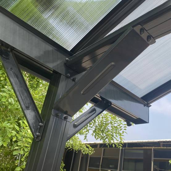 X-Metal - Carport aluminium anthracite 18,3m² pour camping-car X-Metal avec panneaux polycarbonate 6mm - Image 6