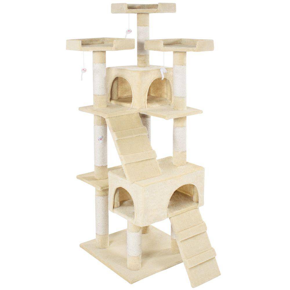 Helloshop26 - Arbre à chat 170 cm beige - Imagen 1