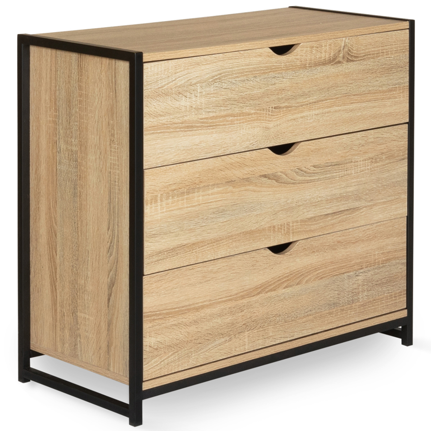 Commode 3 tiroirs DETROIT 80 cm design industriel - Image 2