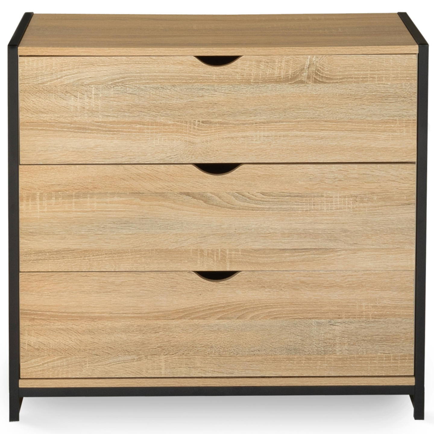 Commode 3 tiroirs DETROIT 80 cm design industriel - Image 3