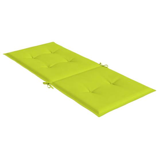 Coussins de chaise à dossier haut lot de 4 polyester vert vif 120 x 50 x 3 cm - PANGIVO - Image 6