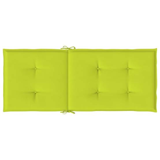 Coussins de chaise à dossier haut lot de 4 polyester vert vif 120 x 50 x 3 cm - PANGIVO - Image 7