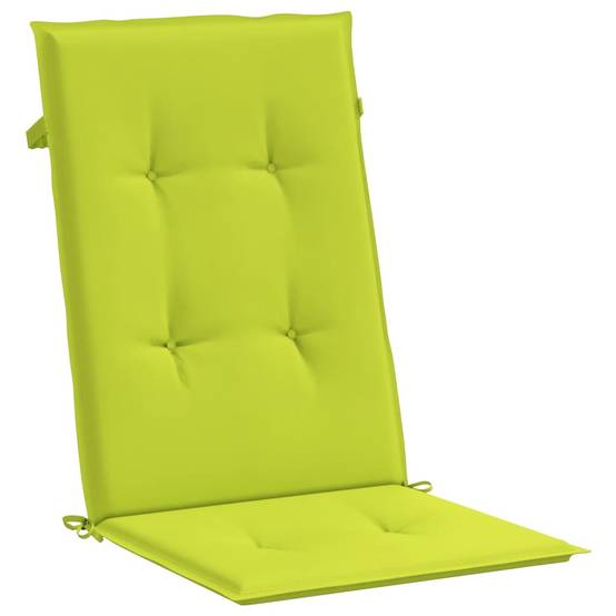 Coussins de chaise à dossier haut lot de 4 polyester vert vif 120 x 50 x 3 cm - PANGIVO - Image 5