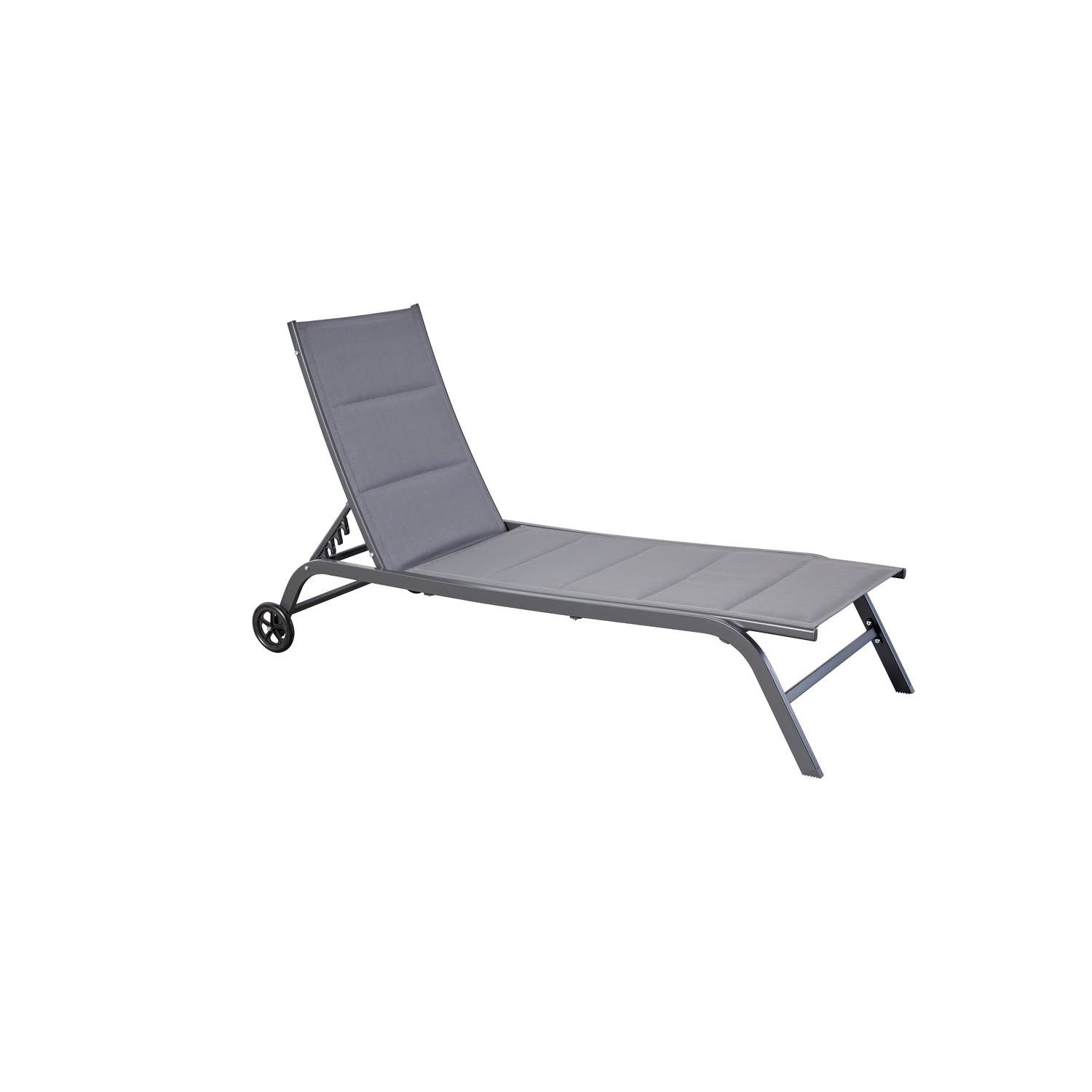 Concept Usine - Lot de 2 transats aluminium gris foncé LISBOA - Image 9