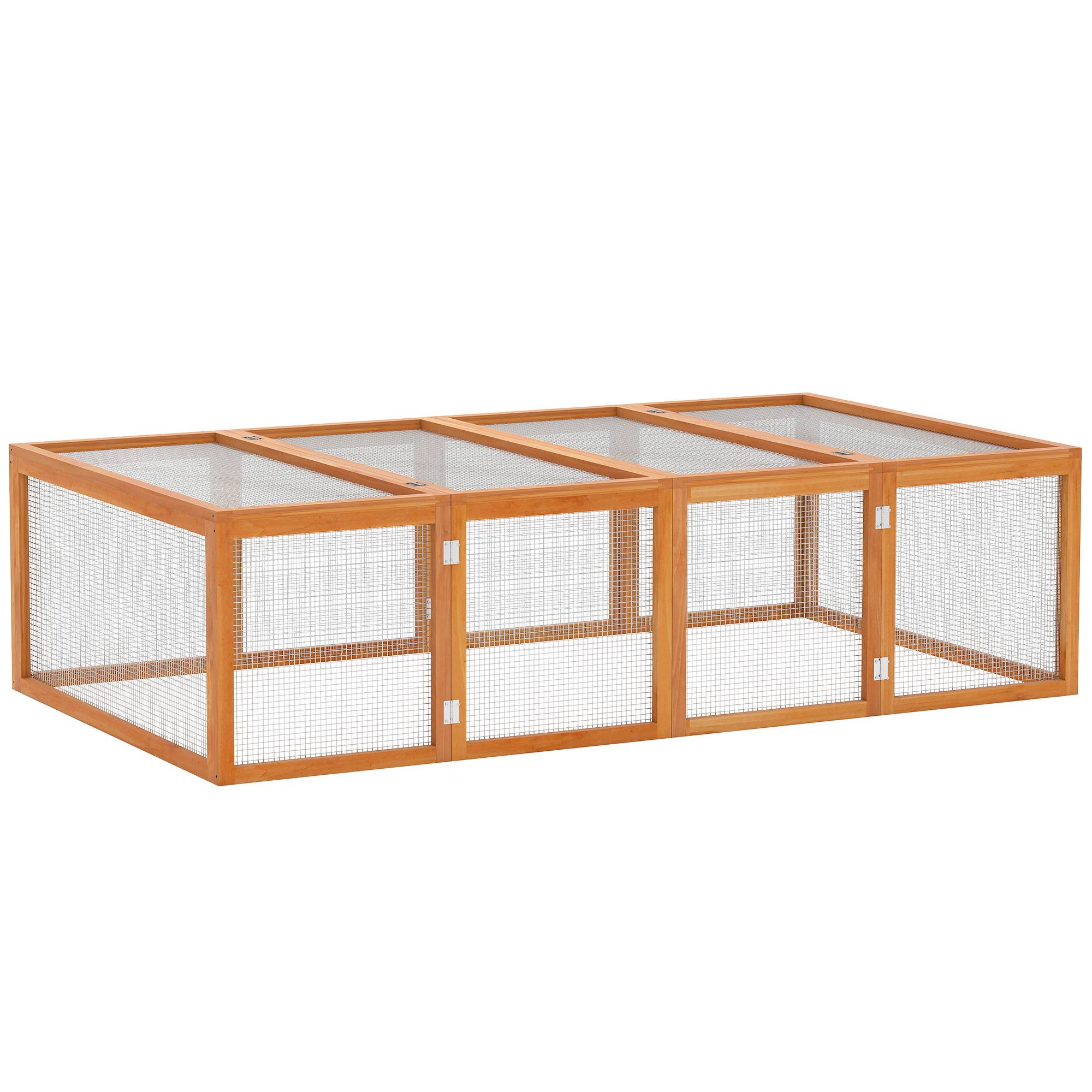 Clapier cage à lapins extérieur intérieur 2 portes supérieures 181L x 100l x 48H cm bois massif pin - Image 1