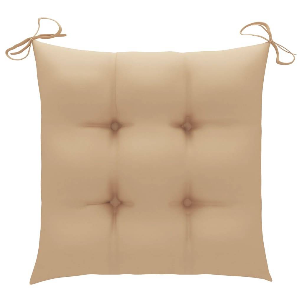 Chaises de jardin empilables lot de 8 teck beige 60 x 57.5 x 90 cm - PANGIVO - Image 10