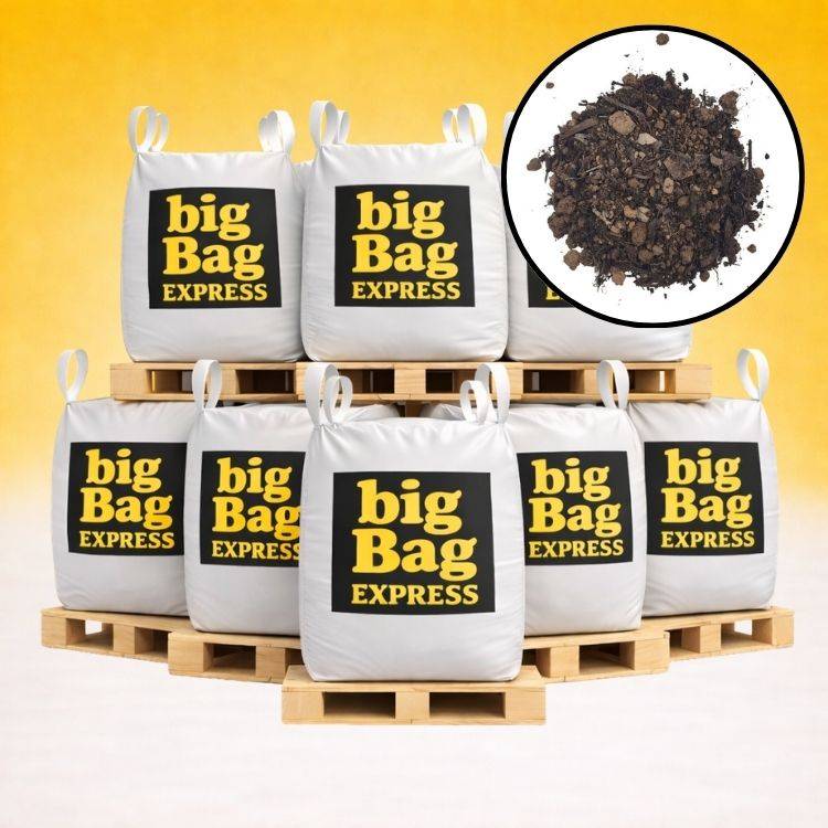 PACK 8 X BIG BAG de 1m3 (+/- 9,6T) Terre Criblée Amendée Compostée à 50% - Livraison PREMIUM - Image 1