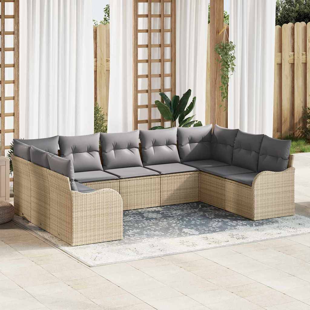 ComfortXL - Salon de Jardin Modulable 9 Places en Poly Rotin avec Coussins Conforts Beige – ComfortXL Outdoor Living - Image 1
