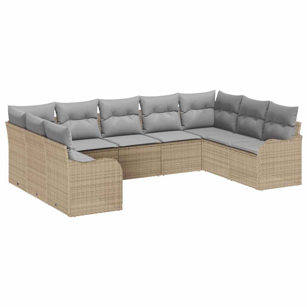 ComfortXL - Salon de Jardin Modulable 9 Places en Poly Rotin avec Coussins Conforts Beige – ComfortXL Outdoor Living - Image 2
