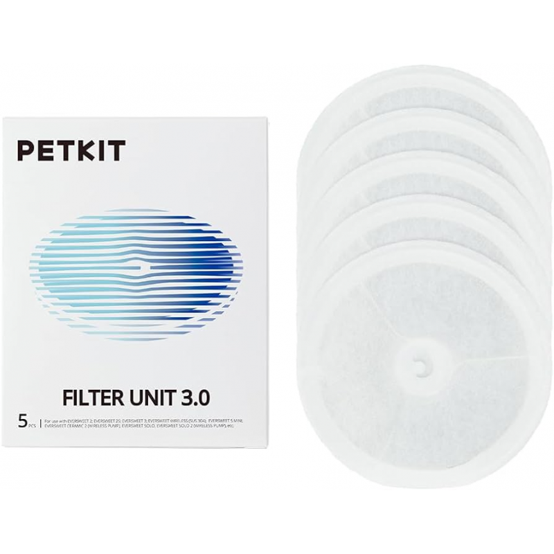 Filtres pour fontaine à eau pour Chat et Chien, 5 pièces - EVERSWEET 2.0 & 3.0 & CYBERTAIL Petkit - Image 2