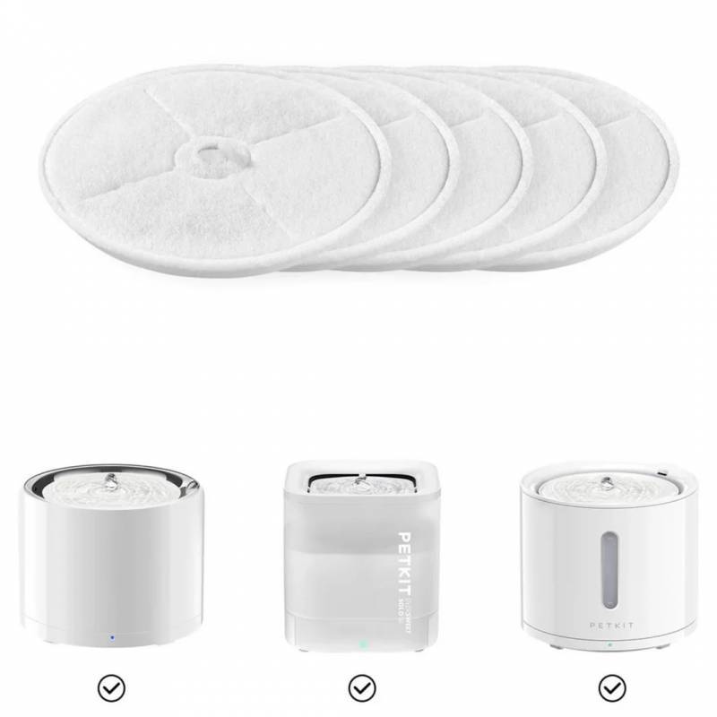 Filtres pour fontaine à eau pour Chat et Chien, 5 pièces - EVERSWEET 2.0 & 3.0 & CYBERTAIL Petkit - Image 1