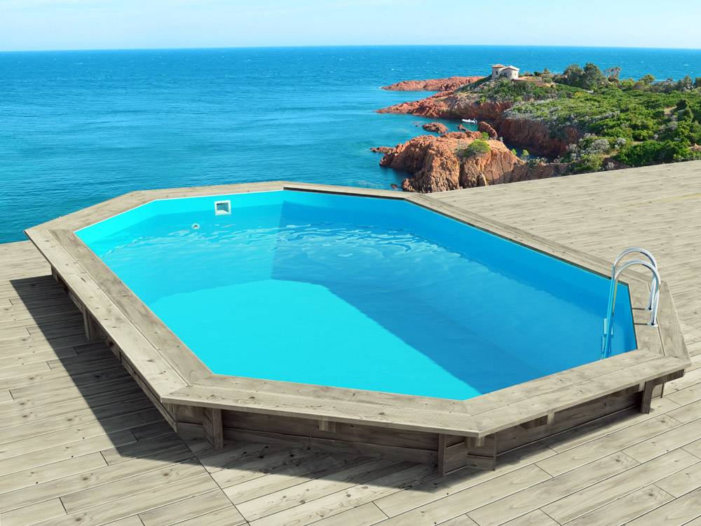 Piscine Bois " Cancun " - 6.53 X 4.41 X 1.45 M -habitat Et Jardin - Imagen 1