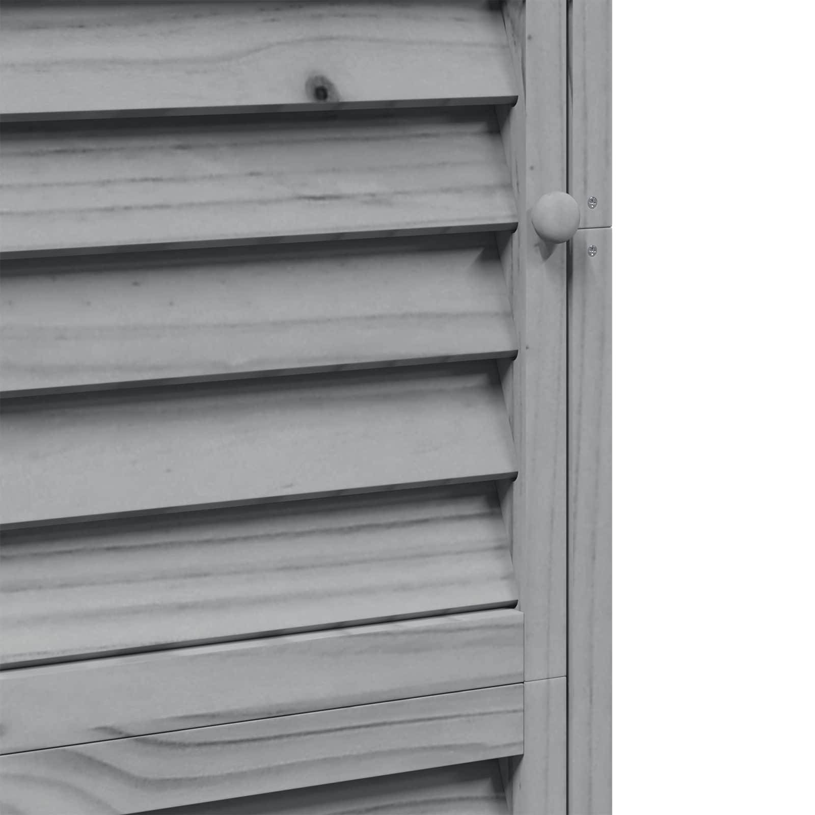 Vidaxl - Abri de jardin Gris 59,5 x 56 x 176,5 cm Bois de Sapin Massif vidaXL 42033462 - Image 10