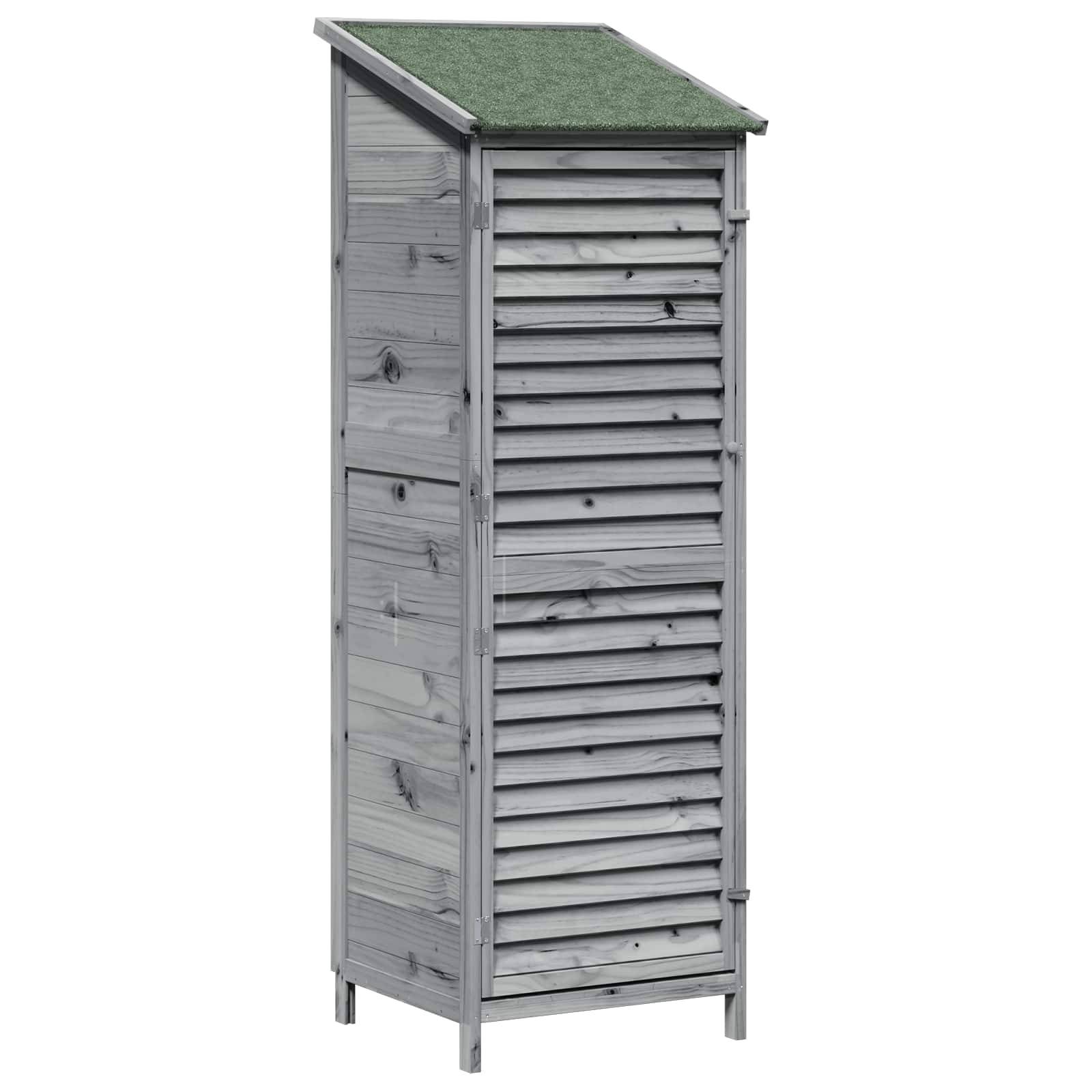 Vidaxl - Abri de jardin Gris 59,5 x 56 x 176,5 cm Bois de Sapin Massif vidaXL 42033462 - Image 2