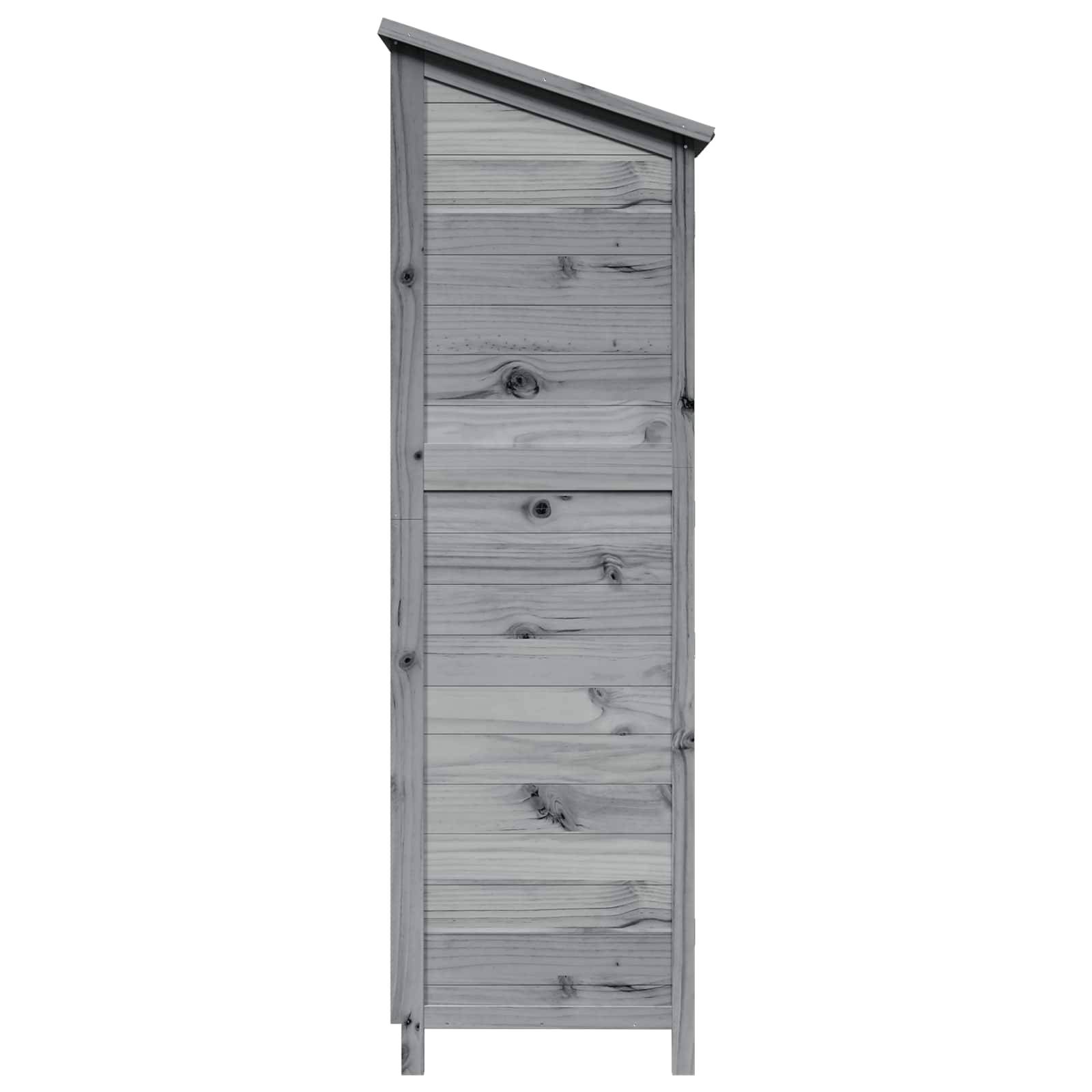 Vidaxl - Abri de jardin Gris 59,5 x 56 x 176,5 cm Bois de Sapin Massif vidaXL 42033462 - Image 7