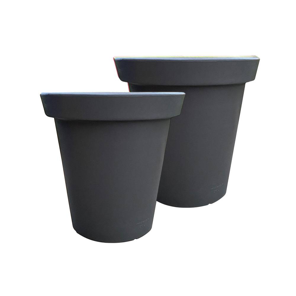 Plast'Up Rotomoulage - Pot de fleurs rond xxl delight 75l- lot de 2 - Image 1