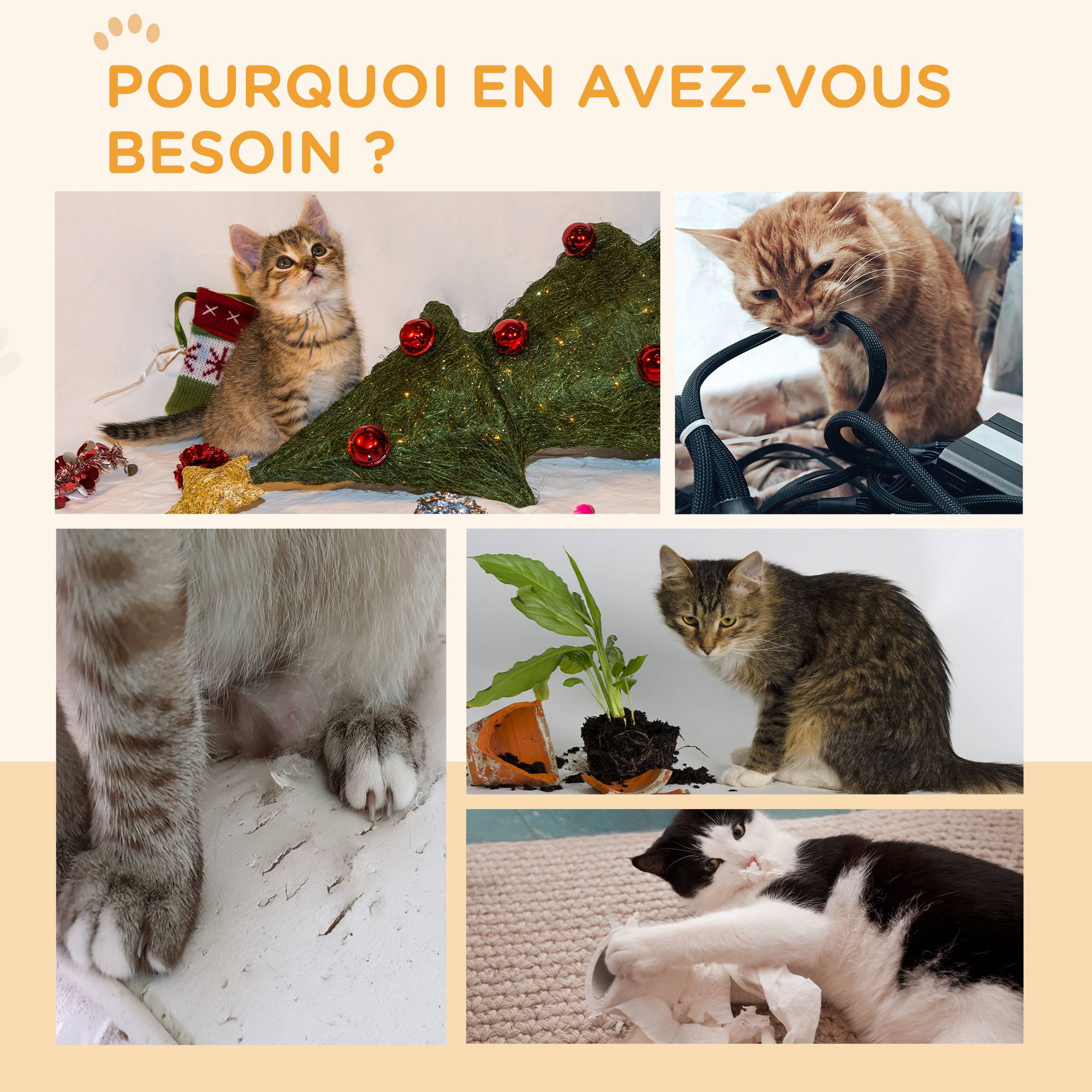 Pawhut - Lot de 4 planches grattoirs réversibles pour chat - dim. 55L x 25,5l cm - carton ondulé double face - Imagen 6