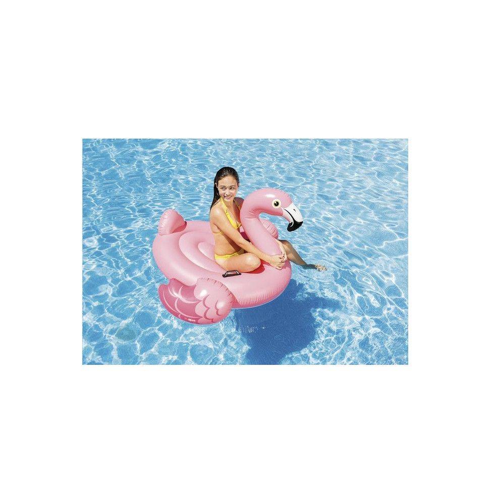 Intex - Bouée flamant rose à chevaucher - L 142 x l 137 x H 97 cm - PVC - Rose - Imagen 2