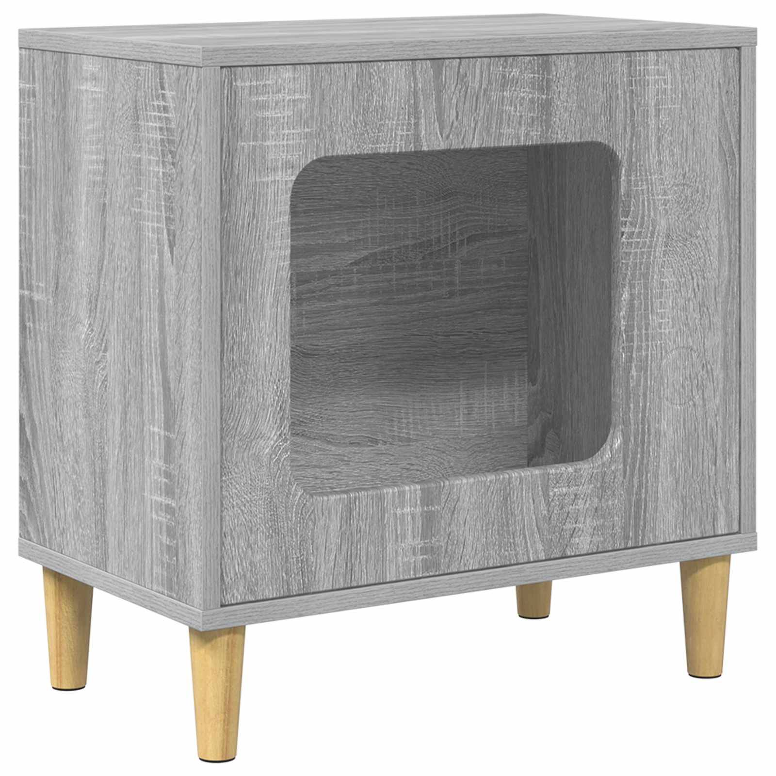 Vidaxl - Maison pour chat Gris Sonoma 51 x 30 x 52 cm Bois d'ingénierie vidaXL 8000659 - Image 2