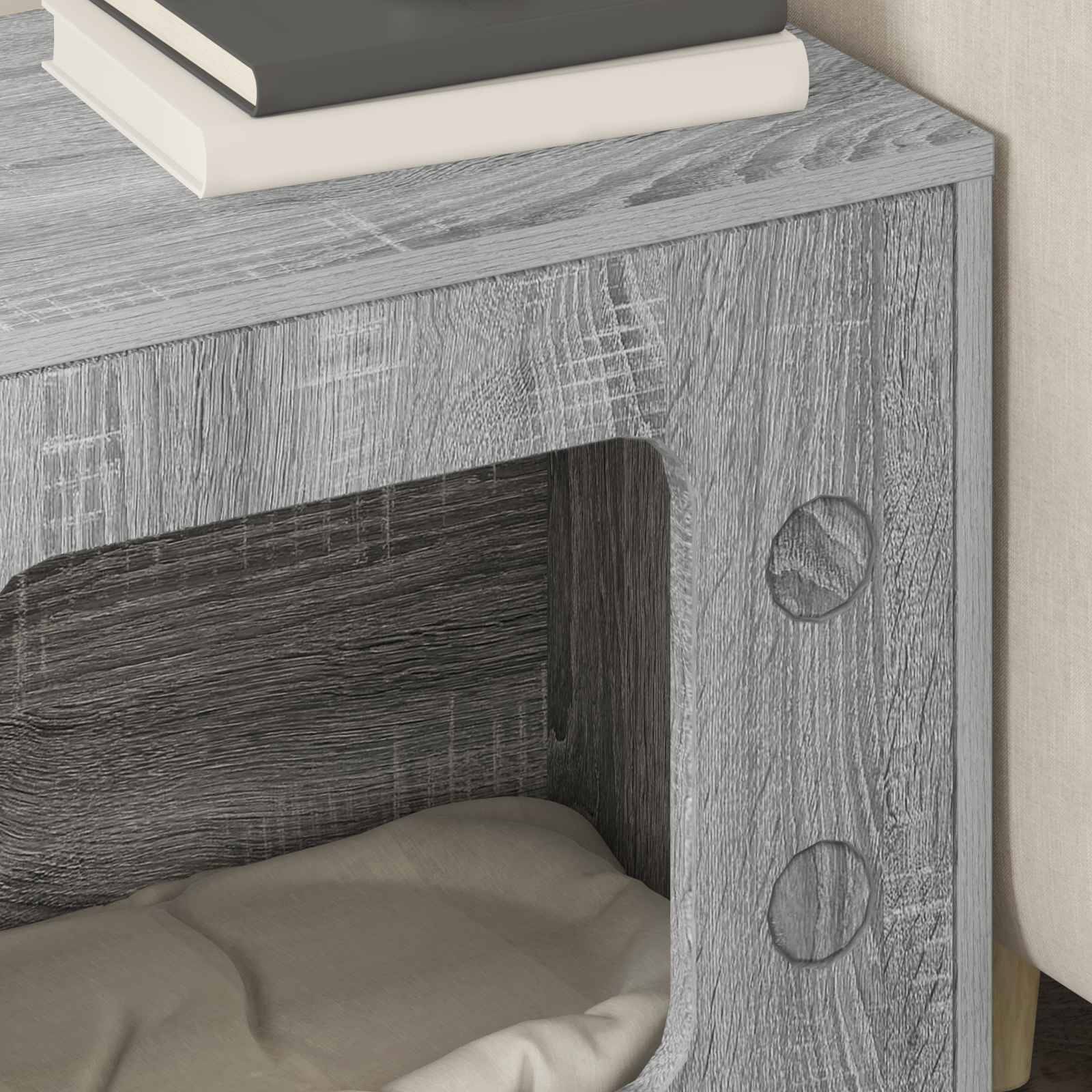 Vidaxl - Maison pour chat Gris Sonoma 51 x 30 x 52 cm Bois d'ingénierie vidaXL 8000659 - Image 5