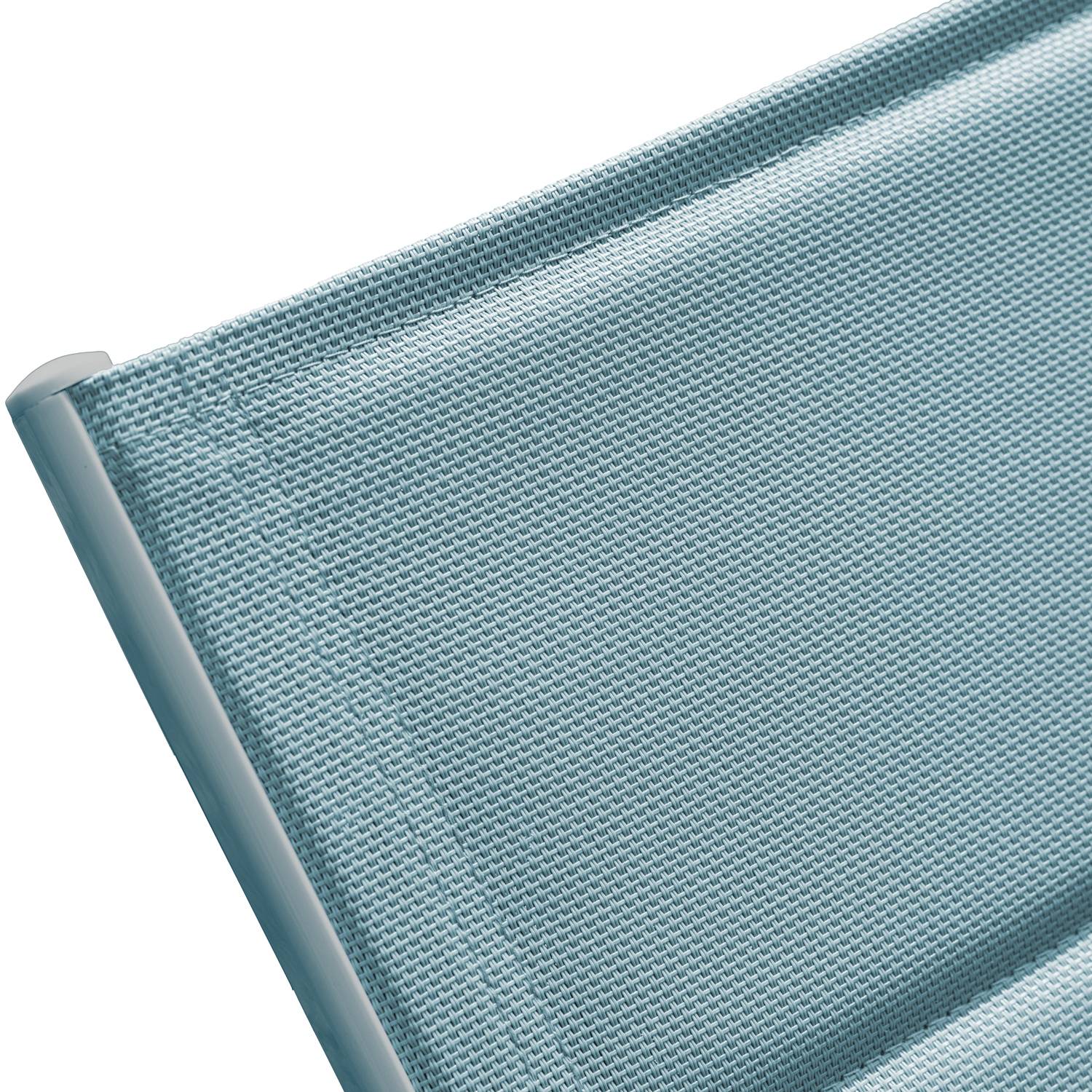 Happy Garden - Bain de soleil BARBADOS en textilène bleu clair - aluminium bleu clair - HAPPY GARDEN - Imagen 5