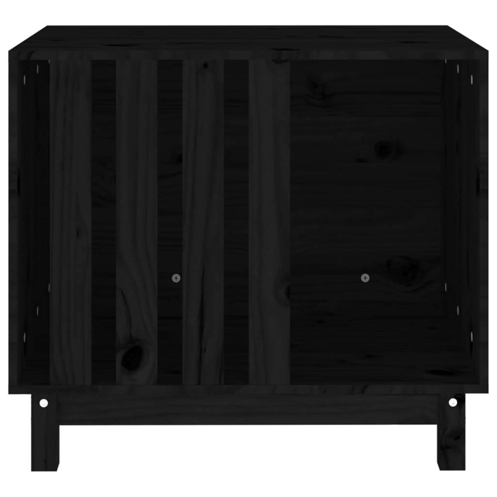 Vidaxl - Niche pour chien Noir 70x50x62 cm Bois de pin massif vidaXL 822485 - Image 6