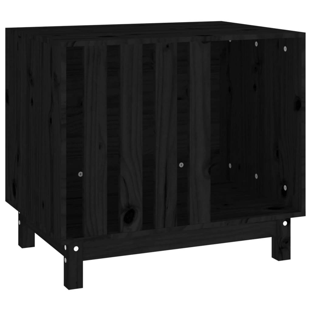 Vidaxl - Niche pour chien Noir 70x50x62 cm Bois de pin massif vidaXL 822485 - Image 2