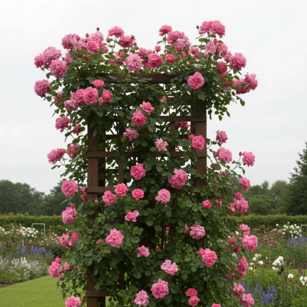 Rosier grimpant Parfum Royal® 'Nirparf' à fleurs Rose/ - feuillage Caduc - Pot de 3L - 20/40 cm - Image 1