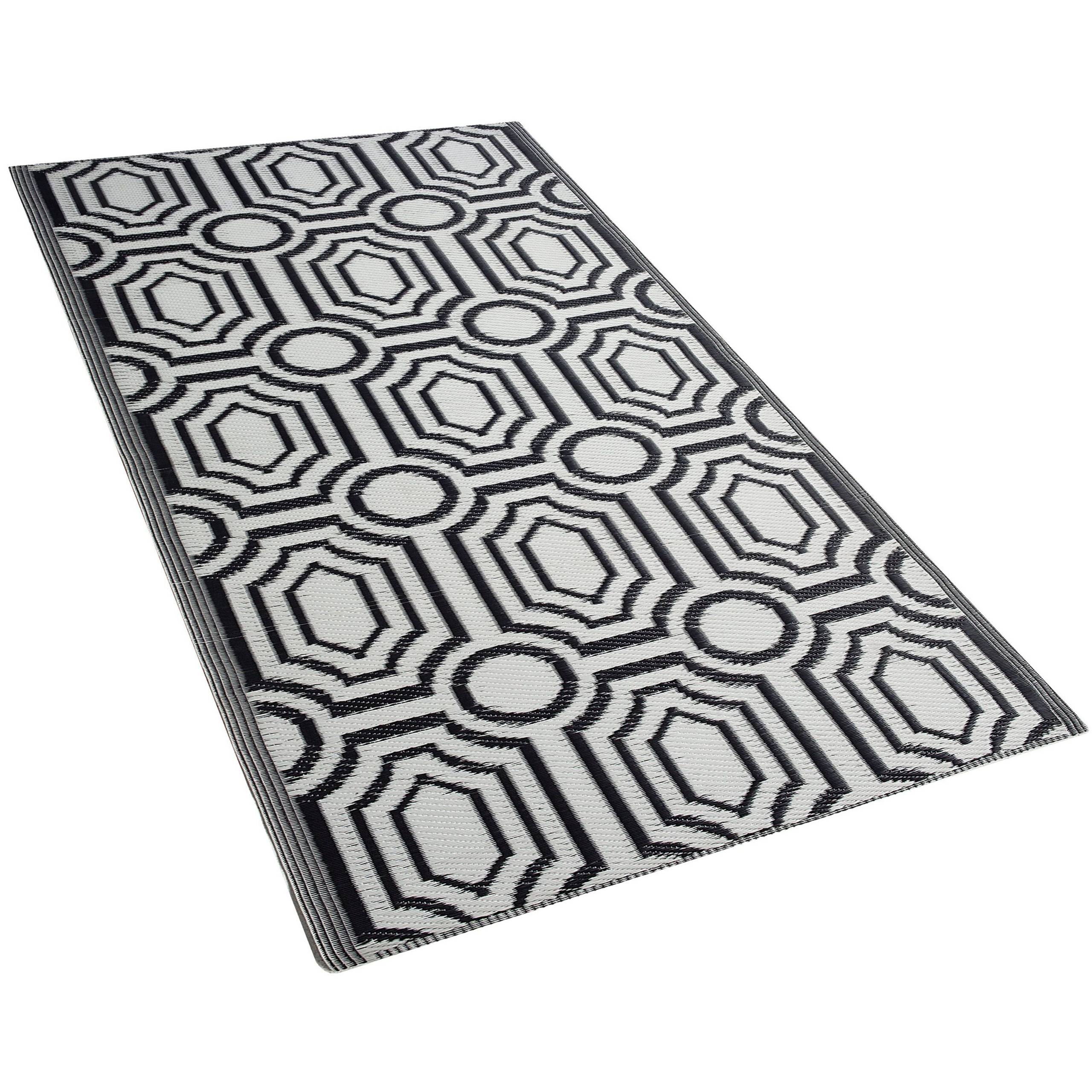 Beliani - Tapis d'extérieur Polypropylène Noir BIDAR - Beliani - Imagen 5