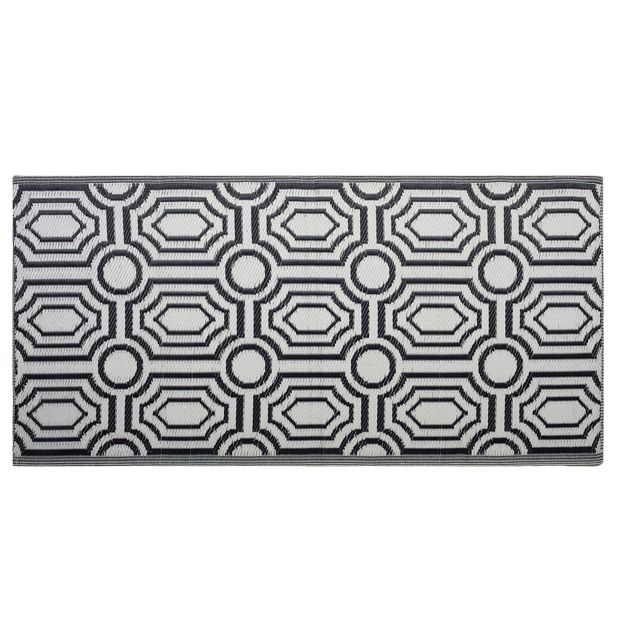 Beliani - Tapis d'extérieur Polypropylène Noir BIDAR - Beliani - Imagen 2