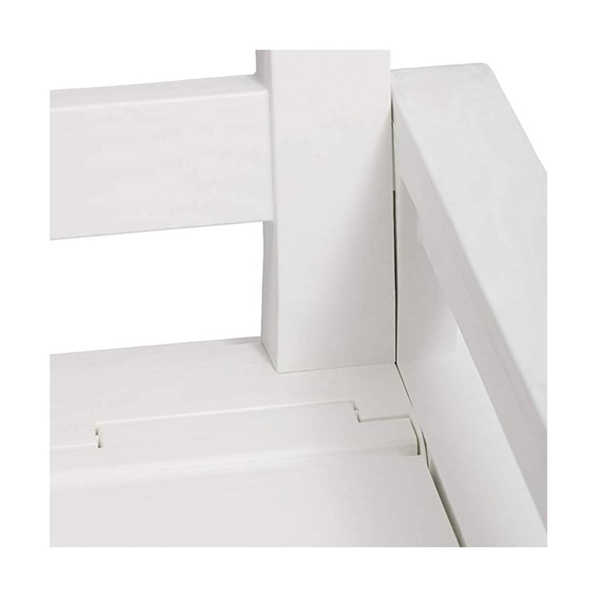 Coffre de Jardin en résine 270 Litres BLANC Effet bois 132 x 58 x H89 cm Protection Anti UV TOOMAX - Imagen 6