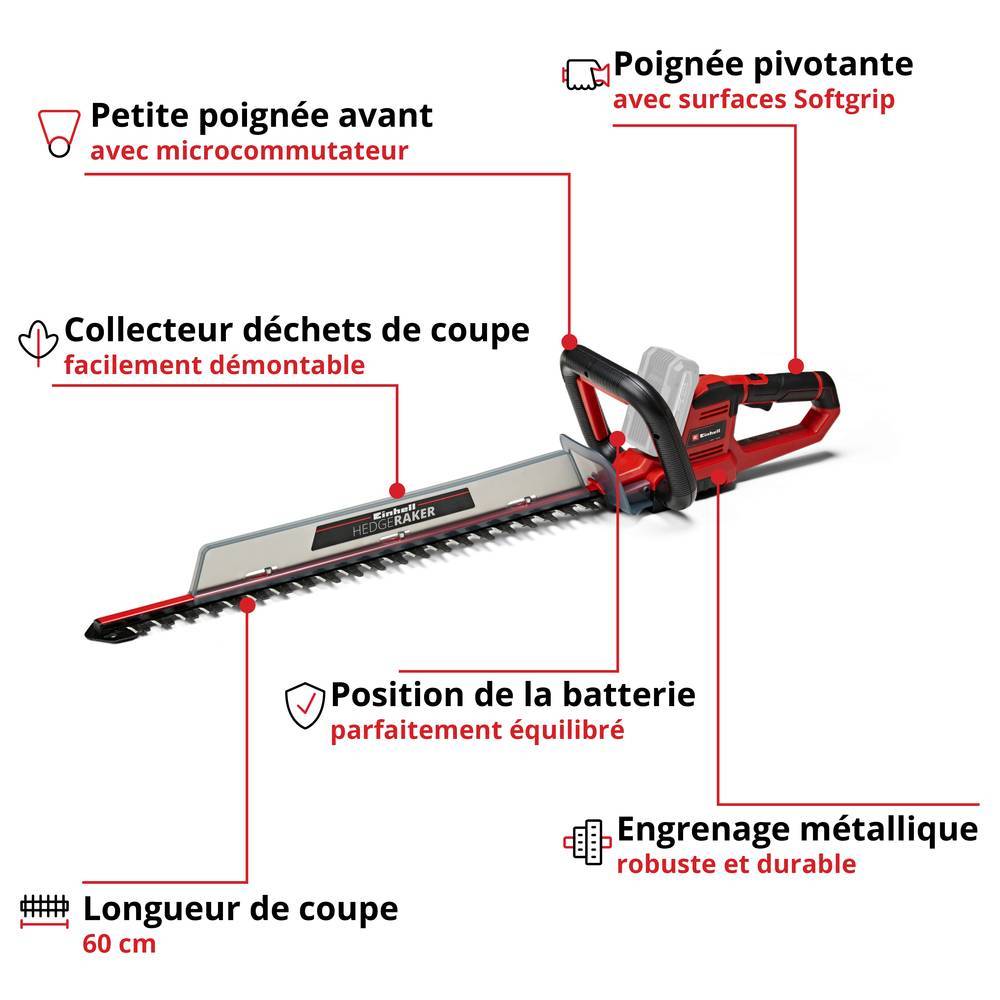 Einhell - Taille-Haies sans fil GE-CH 18/60 Li - Solo Einhell - Image 2