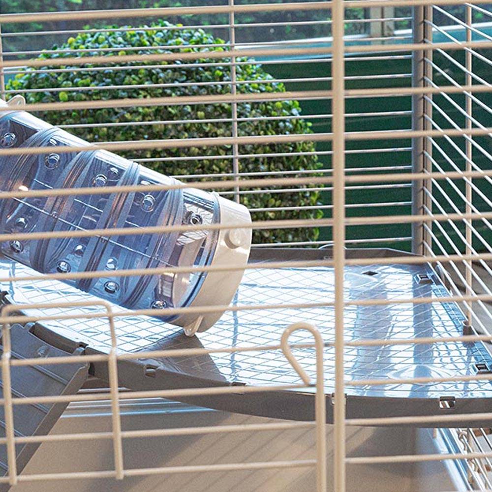 Ferplast - Ferplast Cage pour fûrets FURET TOWER, structure verticale sur plusieurs étages, roues et accessoires inclus, métal vernis gris et plastique, 75 x 80 - Imagen 6