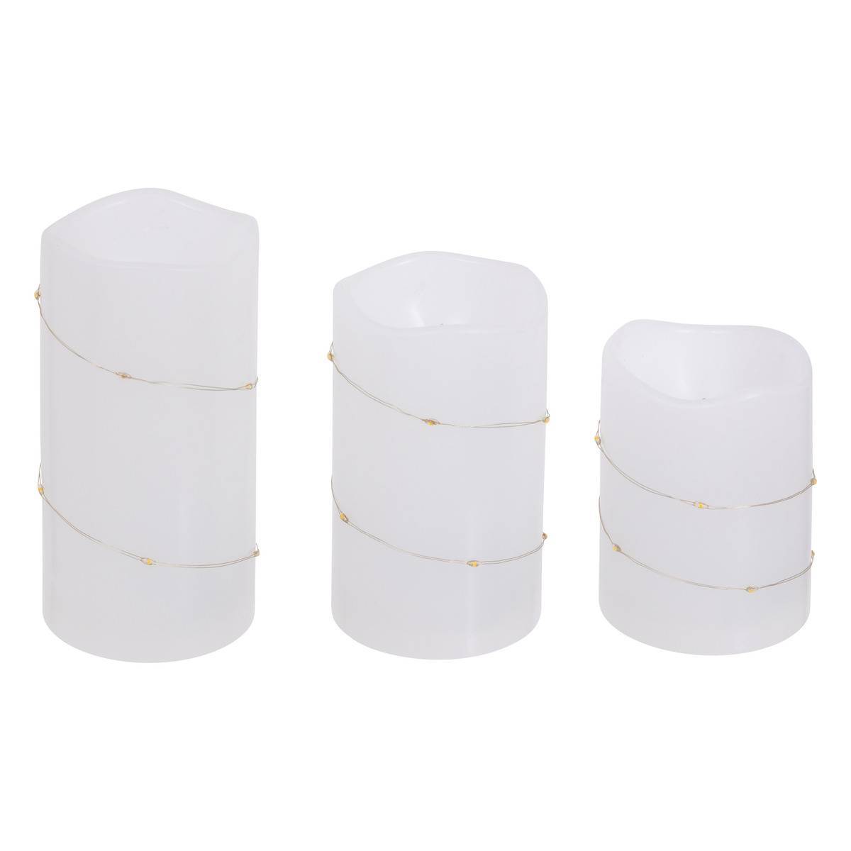 Atmosphera - Lot de 3 bougies LED fil cuivre Valoa - Feeric Lights & Christmas - Image 2