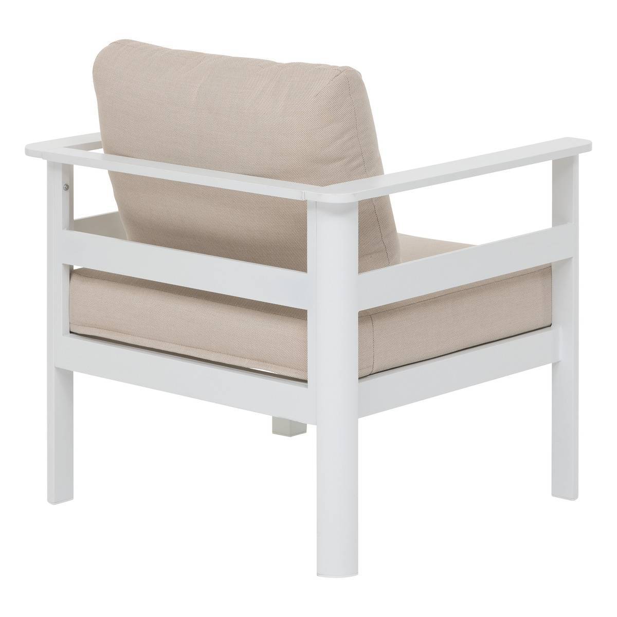 Hesperide - Fauteuil de salon de jardin "Paradize" blanc en aluminium traité en epoxy Hespéride - Imagen 5