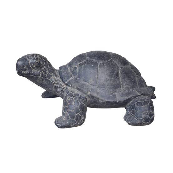 Jardinex - Statue jardin tortue L. 62 cm - Gris anthracite 25 cm - Jardinex - Imagen 1