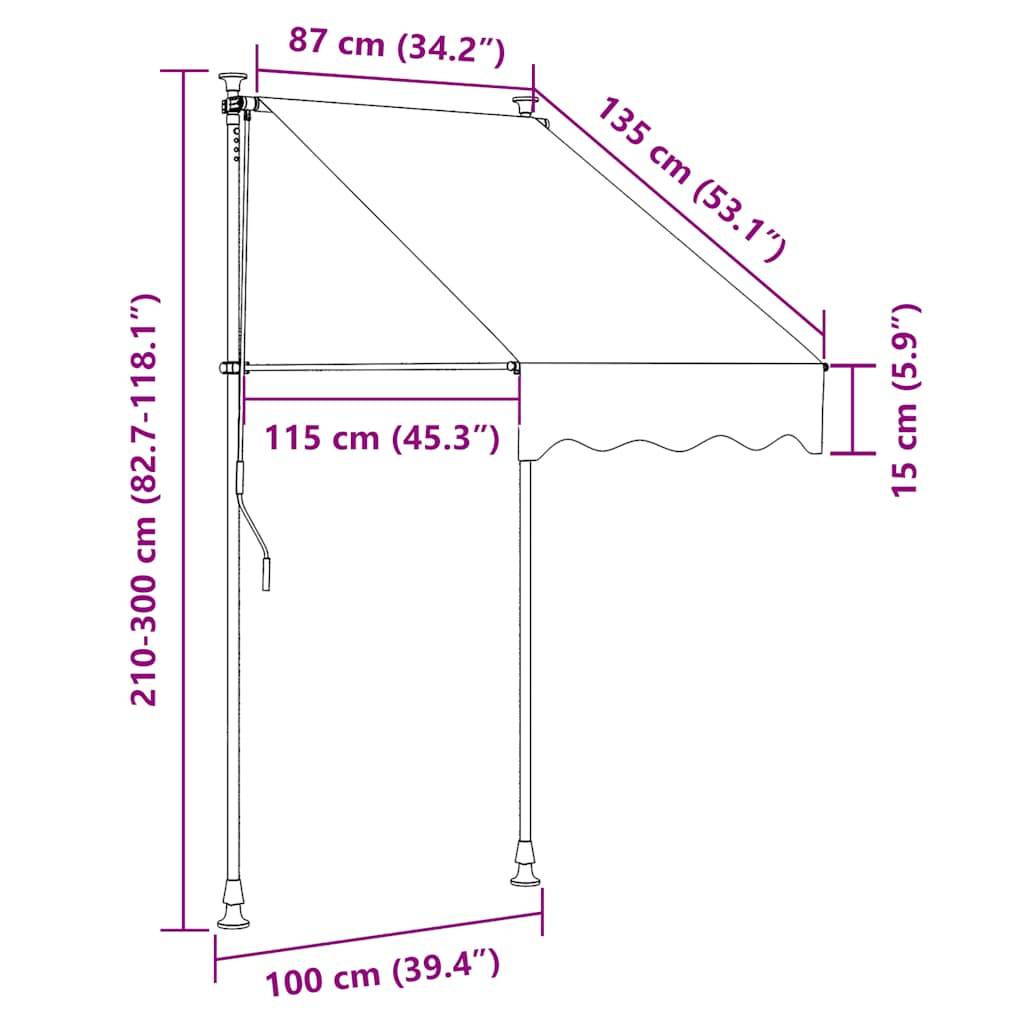 ComfortXL - Store Balcon LED Solaire sans Perçage Manuel Rétractable Anti-UV pour Fenêtre Anthracite 100x120 cm – ComfortXL Outdoor Living - Image 8