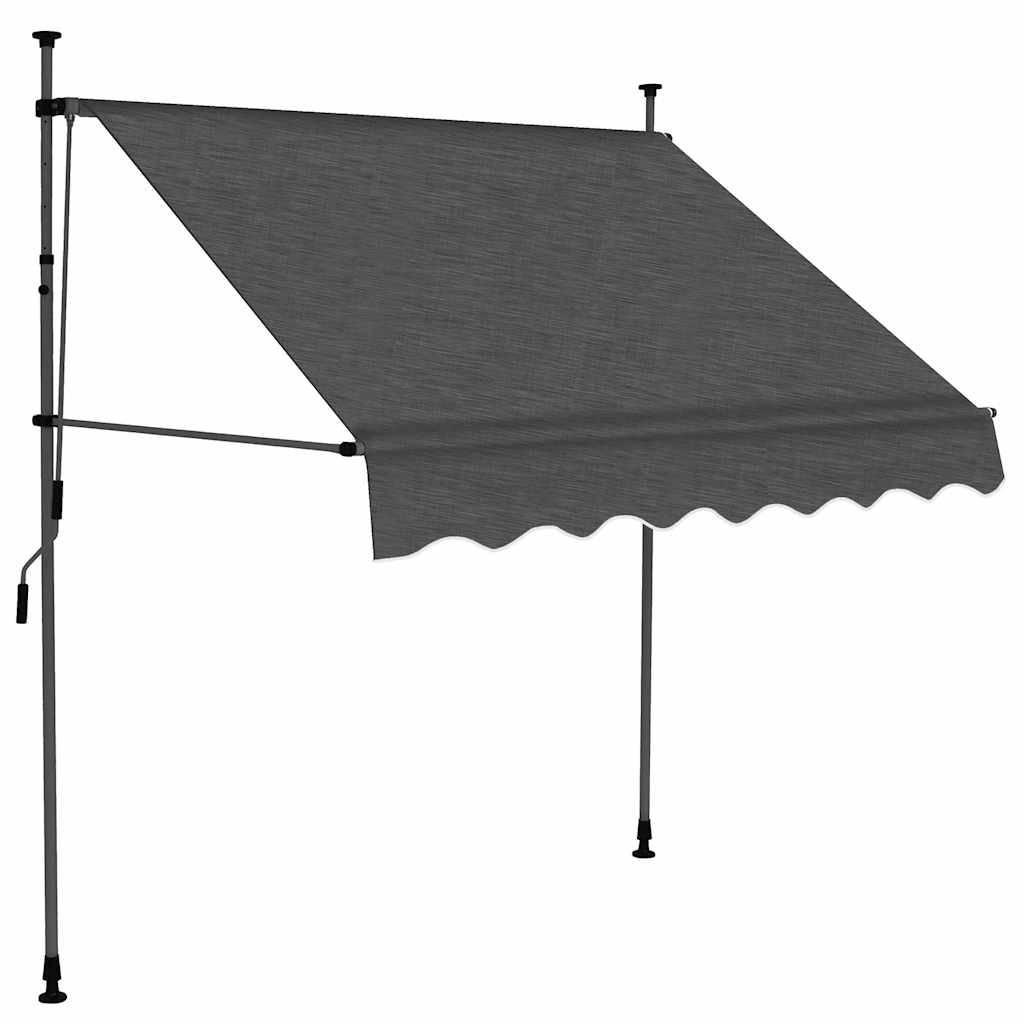 ComfortXL - Store Balcon LED Solaire sans Perçage Manuel Rétractable Anti-UV pour Fenêtre Anthracite 100x120 cm – ComfortXL Outdoor Living - Image 2