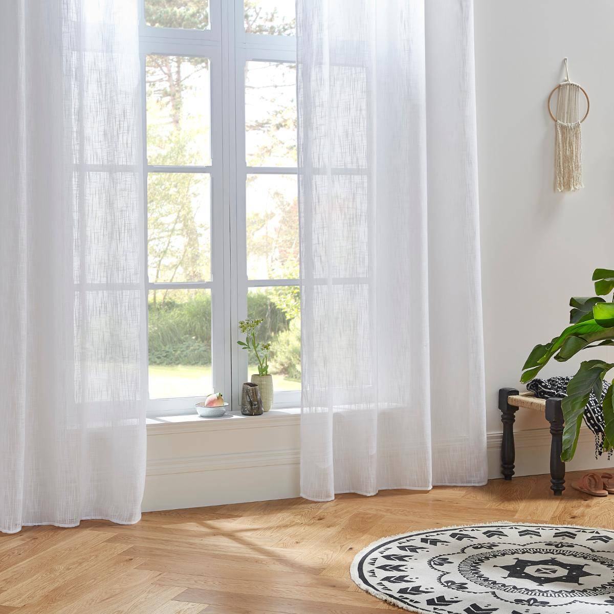 Atmosphera - Voilage "Alton" blanc 140x240cm - Atmosphera Créateur d'intérieur - Imagen 1